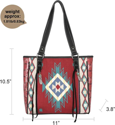 Miniatura 6 de Montana West Aztec Tapestry Collection - Bolso de mano oculto para mujer