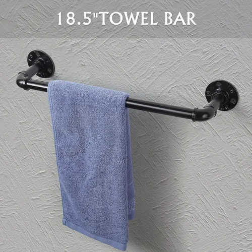 Miniatura 3 de Juego de accesorios de baño industriales para toallas con toallero de papel, soporte para toallas de mano, soporte para toallas de mano, soporte