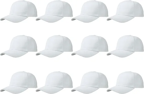 Miniatura 129 de Gorras de béisbol con correa trasera ajustable, lisas, negras, 12