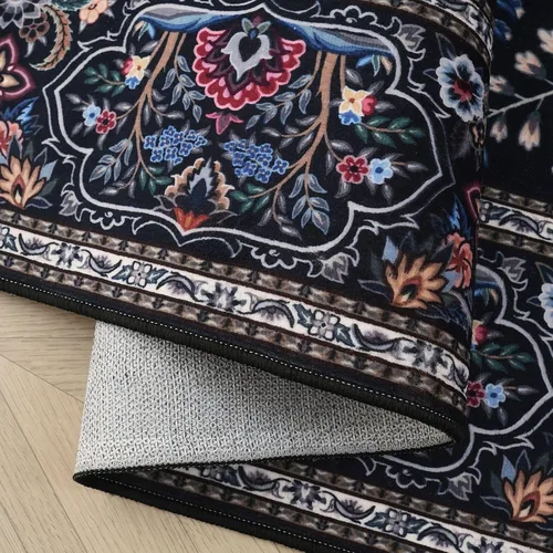 Miniatura 5 de Rugcomf Tapete para puerta de interior, alfombra 2 x 3, diseño vibrante de árbol de la vida, vintage, lavable a máquina, alfombra de área pequeña