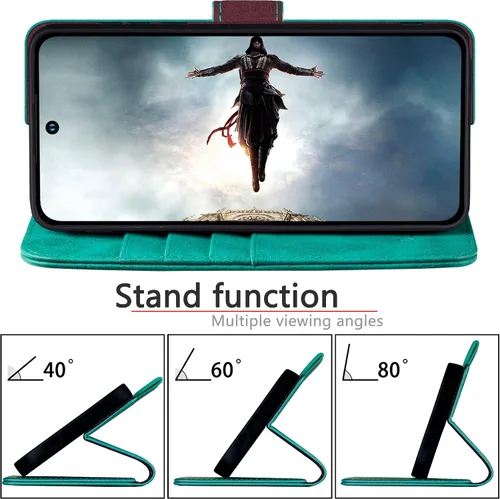 Miniatura 7 de DuckSky Funda tipo cartera de cuero genuino para Samsung Galaxy S22 Ultra 【Bloqueo RFID】【4 tarjeteros de crédito】【Cuero auténtico】 Funda protectora