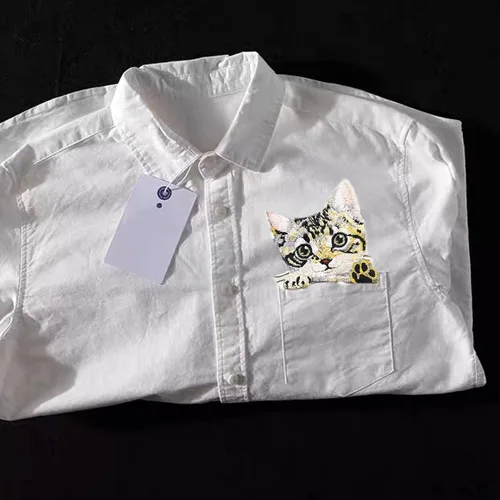 Miniatura 3 de 2 parches para planchar o coser, apliques bordados de gato para ropa de bricolaje, chaquetas, jeans, mochilas, sombreros, manualidades para coser