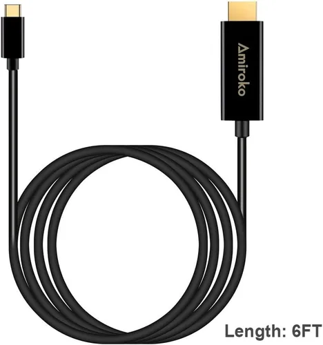 Miniatura 4 de Cable USB C a HDMI de 6 pies, USB 3.1 tipo C (compatible con Thunderbolt 3) a HDMI 4K cable para MacBook Pro 2016, MacBook de 12 pulgadas