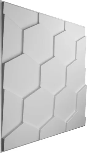 Miniatura 3 de Ekena Millwork WP20X20HBWH 19 5/8 pulgadas de ancho x 19 5/8 pulgadas de alto Panal EnduraWall Decorativo 3D Panel de Pared Cubre 2.67 pies cuadrados