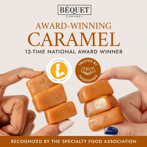 Miniatura 7 de Béquet Caramelo – Caramelo de sal marina celta – Caramelo gourmet – Caramelo de caramelo salado envuelto individualmente – Hecho en Montana – Kosher