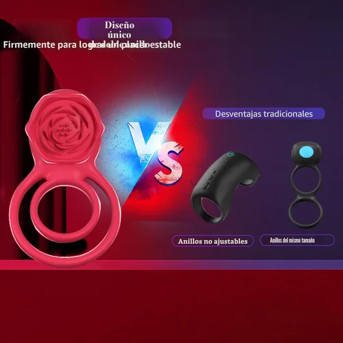 Miniatura 4 de Anillo vibrador para el pene con estimulador de clítoris rosa, vibrador de placer para parejas, juguetes sexuales para adultos para hombres