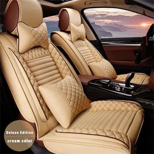 Miniatura 2 de Juego completo de fundas de asiento de automóvil compatibles con Suzuki Grand Vitara 2000-2013, piel sintética, respaldo alto, delantero y trasero
