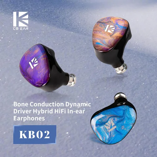Miniatura 2 de KBEAR KB02 - Auriculares con cable con cable IEM de alta fidelidad con cable IEM de 2 pines en las orejas, auriculares para juegos para músicos