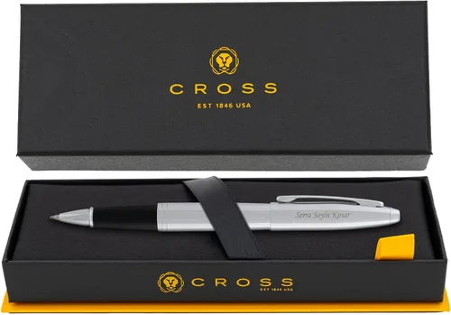 Miniatura 9 de Bolígrafo Cross Calais, laca azul con citas cromadas, grabado láser personalizado, tinta negra, caja de regalo de cruz, regalo de graduación y día
