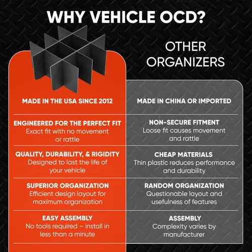 Miniatura 9 de Vehicle OCD - Organizador de consola central para Toyota Tundra (2007-2013) / Sequoia (2008-2022) - Fabricado en Estados Unidos