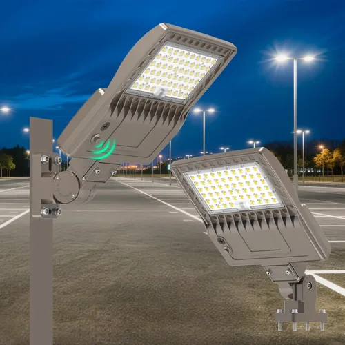 Miniatura 29 de Luz LED de Poste para Estacionamiento de 480V 320W con Montaje de Ajuste Deslizante, Luces LED Tipo Caja UL DLC Certificadas 44800LM 5000K Luces