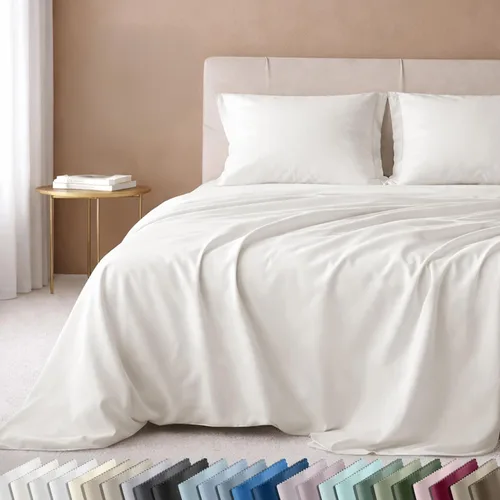 Miniatura 11 de California Design Den Juego de sábanas de lujo tamaño King - 100% algodón, 600 número de hilos, sábanas King de bolsillo profundo, ropa de cama