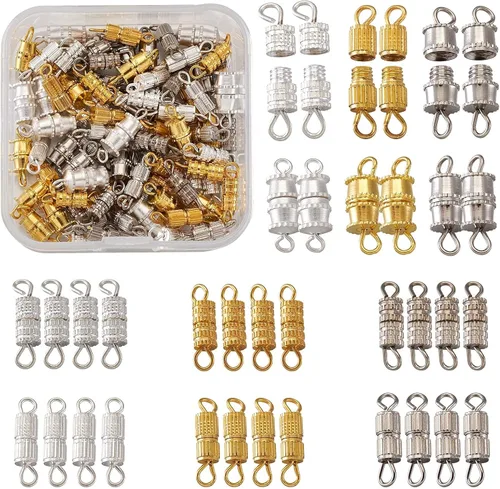 Miniatura 6 de 160 ganchos para aretes de palanca de 5 colores, latón con cierre de palanca, aretes de aro franceses con 300 anillos de salto para bricolaje