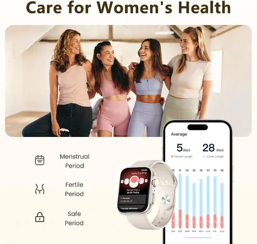 Miniatura 6 de Reloj inteligente para hombres y mujeres, llamada Bluetooth, más de 120 modos deportivos, rastreador de fitness, seguimiento del sueño, contador