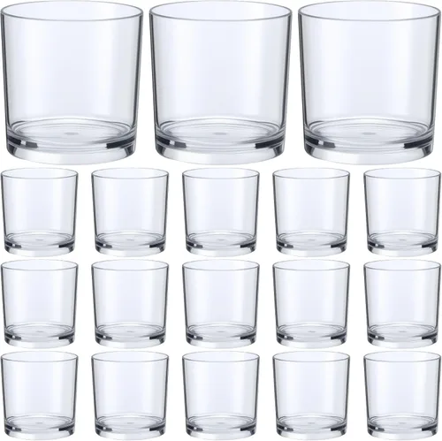 Miniatura 11 de Gerrii 10 vasos de plástico transparente para beber, reutilizables, irrompibles, para jugos, acrílicos, aptos para lavavajillas, para adultos