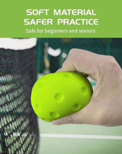 Miniatura 3 de Tarutaru Paquete de 12 bolas de pickleball de espuma, bolas de pickleball silenciosas para práctica en exteriores o interiores, juego de bolas Verde