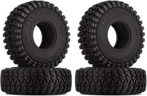 INJORA 1.0 Neumáticos - Neumáticos S5 todo terreno para TRX4M SCX24 AX24 FCX24 Piezas de actualización, 58 * 20mm, T1008