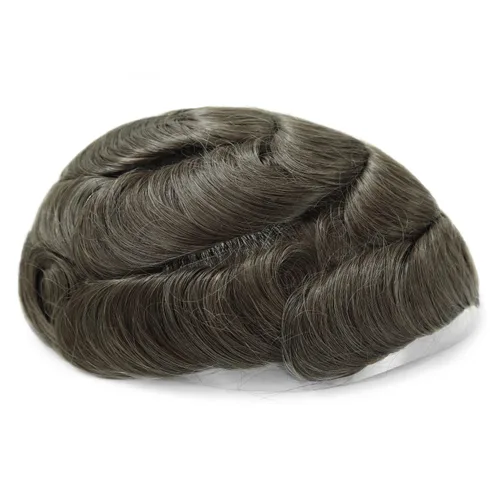 Miniatura 4 de HAIR NATURE Sistemas de reemplazo de cabello humano Toupee para hombre, 0.005 in, inyectado de piel de polietileno, pelucas reales para hombres, #7