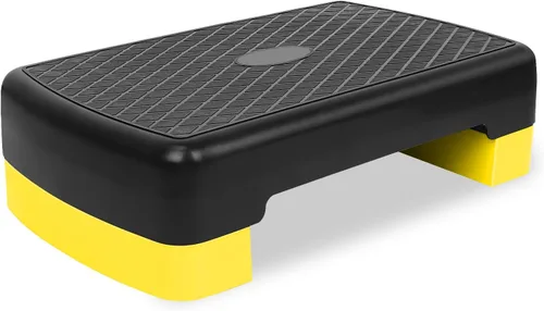 Miniatura 9 de Plataforma aeróbica de altura ajustable de 4 a 6 pulgadas, equipo de fitness, entrenamiento paso a paso, plataforma de ejercicios con 2 elevadores