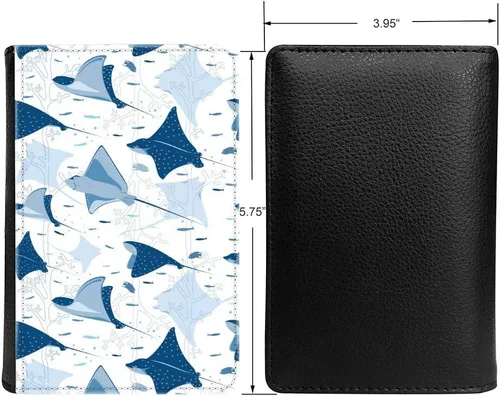 Miniatura 2 de PU Leather Passport Holder Travel Wallet RFID Blocking Card Case Cover With Unique