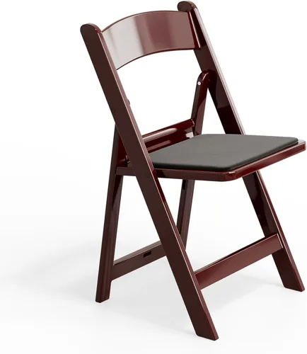Miniatura 13 de VINGLI Sillas plegables de resina con cojín, silla plegable de plástico con cómodos asientos acolchados, perfectas para fiestas y eventos en Negro