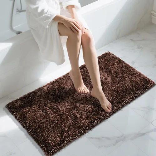 Miniatura 75 de Yimobra - Alfombra grande para baño antideslizante de 36x24 pulgadas, extra gruesa y suave, absorbente de felpilla, alfombras de baño lavables a