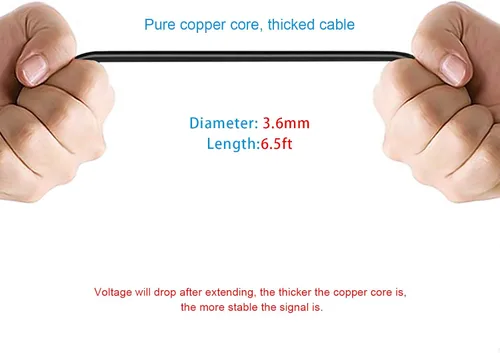 Miniatura 5 de Pixelman Cable de extensión de cámara de respaldo macho a hembra de 0.098 pulgadas, cable de extensión de cámara de visión trasera de 6.5 pies