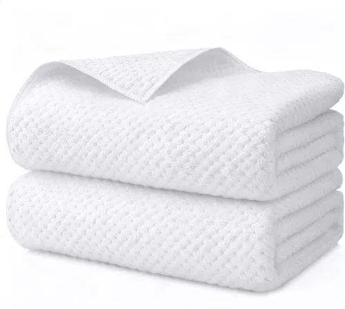 Miniatura 10 de HOMEXCEL Juego de Sábanas de Baño Toallas Paquete de 2 (35 x 70 Pulgadas), Toallas de Baño Ultra Suaves para Baño, Toallas Ligeras y de Secado Negro