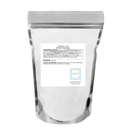 Miniatura 4 de Sal marina pura, bolsa resellable de 2 libras, totalmente natural, perfecta para cocinar, hornear y mezclar