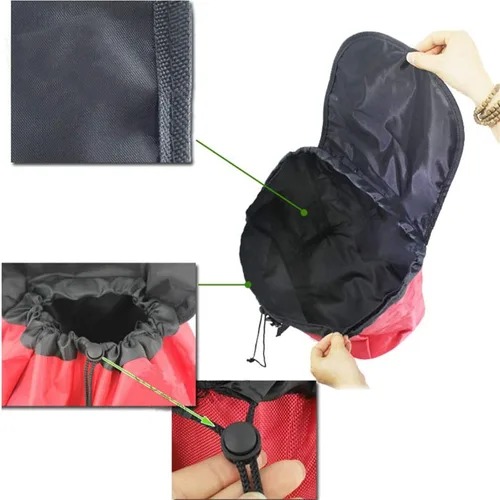 Miniatura 3 de THEGA Bolsa de compras impermeable Oxford Trolley, 15.0x11.8x27.6 in, negro, reutilizable, bolsa de almacenamiento multifuncional para carrito