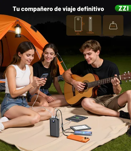 Miniatura 7 de Cargador Portátil Banco de Energía, Paquete de Batería de 60000mAh con Cable USB-C/iOS/Micro-USB 3 en 1, Carga Rápida de 22.5W Cargador de Teléfono