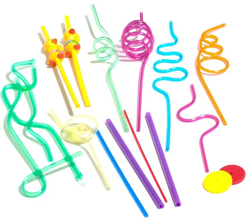 TalkTools Pajitas locas para beber de alta calidad, pajitas divertidas y coloridas pajitas para beber, pajitas locas para niños, coloridas y