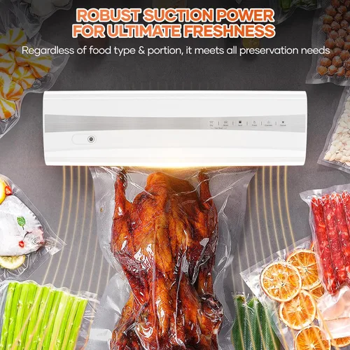 Miniatura 2 de Máquina selladora al vacío con bolsas selladoras al vacío, Máquina selladora de alimentos completamente automática compacta seca/húmeda, Máquina