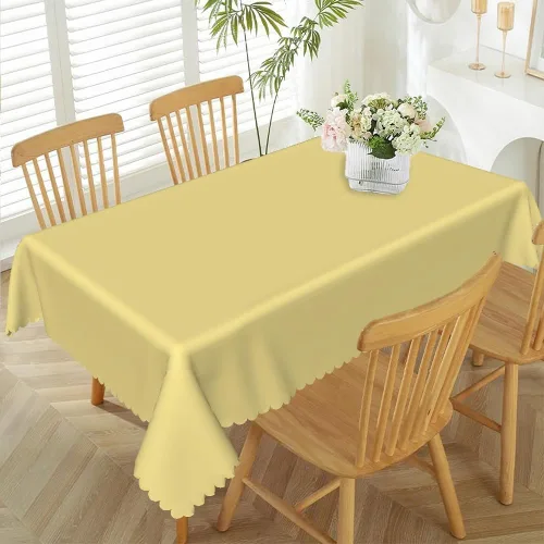 Miniatura 15 de 52x70inches Apple Green Tablecloth Heavy Duty Washable Polyester Fabric Table Cloth Rectangular Solid Color Table Cover for Kitchen Dining Room