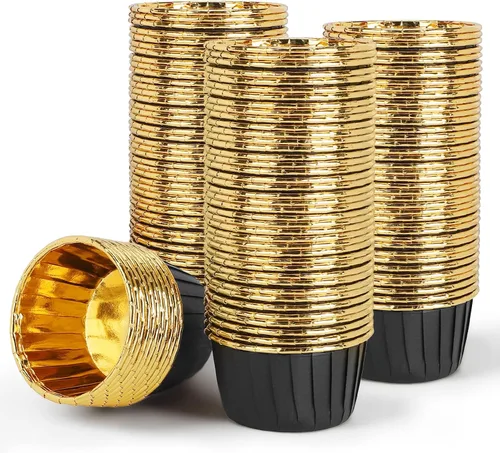 Miniatura 26 de EUSOAR Vasos para hornear, 50 forros para cupcakes de 3.5 onzas, forros para magdalenas de Navidad, envoltorios de cupcakes, papel para magdalenas