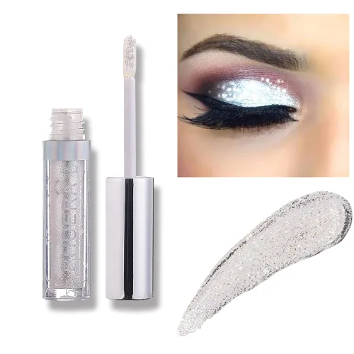 Miniatura 9 de Sombra de ojos líquida, resistente al agua, brillo brillante, fácil de usar, delineador de ojos de larga duración, lápiz de ojos, cosméticos de Crema