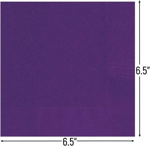 Miniatura 3 de Servilletas de papel morado oscuro, paquete de 20, perfectas para fiestas, cumpleaños, bodas, vacaciones y eventos especiales