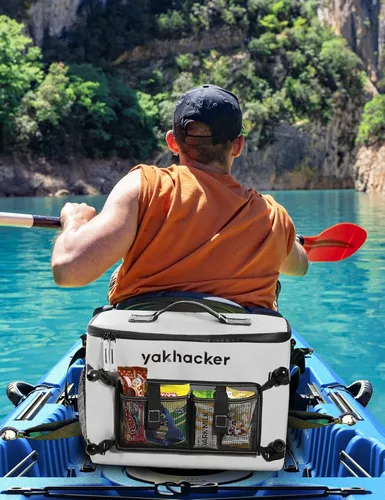 Miniatura 6 de Yakhacker - Enfriador para kayak, enfriador impermeable para respaldo de asiento de kayak con asientos estilo silla de jardín, bolsa enfriadora