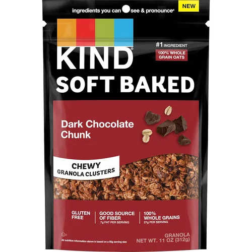Miniatura 8 de Kind Galletas Blandas de Granola, Mantequilla de Maní con Chocolate Oscuro, Snacks Saludables, Sin Gluten, 100% Granos Integrales, 5g de Proteína