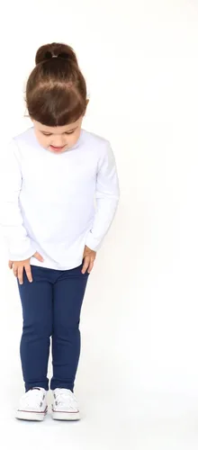 Miniatura 5 de Lilax Camiseta básica de algodón de cuello alto falso de manga larga para niña