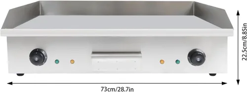 Miniatura 2 de Plancha eléctrica comercial para encimera, plancha eléctrica de 3 KW, parrilla superior plana con control preciso de temperatura y caja