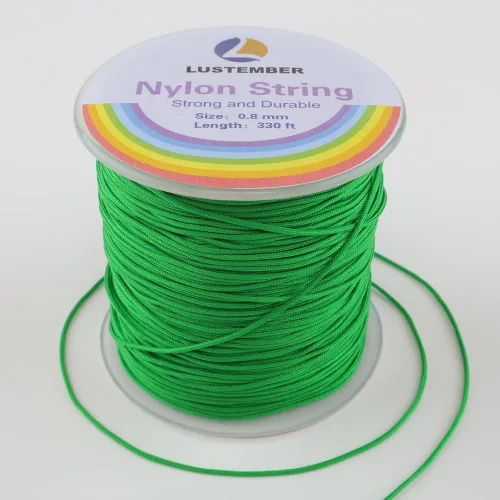 Miniatura 20 de 0.8mm de cuerda de nailon, cuerda fuerte para pulseras, cordón de nailon duradero para fabricación de joyas, pulseras, ensartado de cuentas