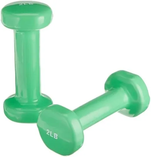 Sammons Preston Mancuernas de hierro recubiertas de vinilo, 1 libra, par, pesas suaves de fácil agarre para entrenamiento de fuerza, tonificación