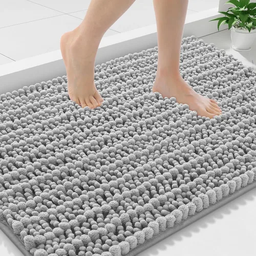 Miniatura 253 de Smiry Alfombras de Baño 24x16 pulgadas, Alfombras de Baño de Chenilla Extra Suaves y Absorbentes, Respaldo de Goma Antideslizante, Lavable a Máquina