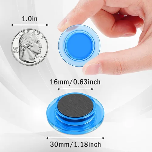 Miniatura 5 de VNDUEEY 45 piezas de imanes redondos para pizarra blanca, imanes para nevera, imán decorativo para pizarra seca, imanes pequeños para suministros