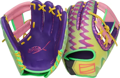 Miniatura 26 de Rawlings Guante de béisbol REV1X Negro/dorado 2 piezas de tela sólida