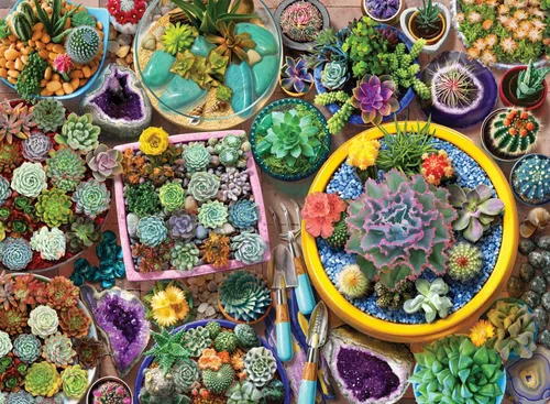 Miniatura 2 de Anatolian Puzzle - Cacti Pots, rompecabezas de 1000 piezas, 1122, multicolor