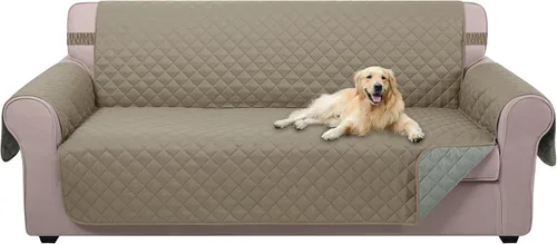 Miniatura 105 de U-NICE HOME Funda de sofá reversible para perros con correas elásticas, resistente al agua, protector de muebles para mascotas, funda de sofá