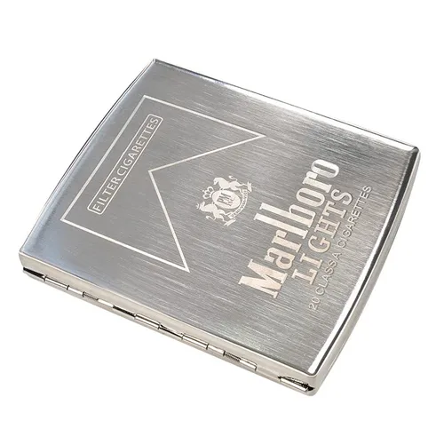 Miniatura 3 de Estuche para cigarrillos de metal tamaño King de 85mm, capacidad para 20, resistente, a prueba de humedad, cierre seguro - Diseño compacto portátil