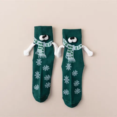 Miniatura 4 de SEANOTGIVEUP Calcetines magnéticos para parejas tomados de la mano, divertidos calcetines de tubo medio para mujeres y hombres, regalo novedoso